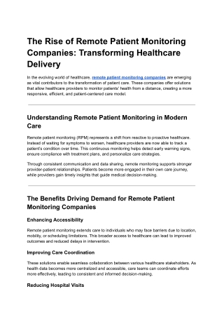 The Rise of Remote Patient Monitoring Companies_ Transforming Healthcare Delivery