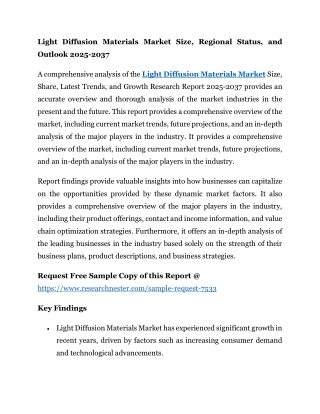 Light Diffusion Materials Market
