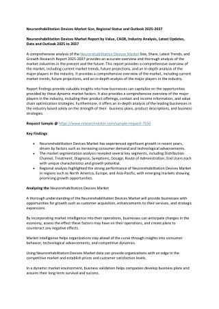 Neurorehabilitation Devices Market Size