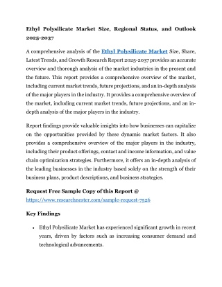 Ethyl Polysilicate Market
