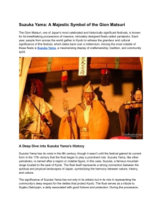 Suzuka Yama_ A Majestic Symbol of the Gion Matsuri