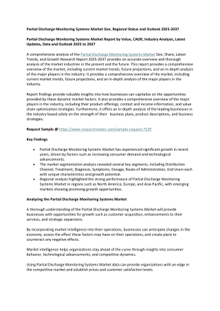 partial discharge monitoring systems market size