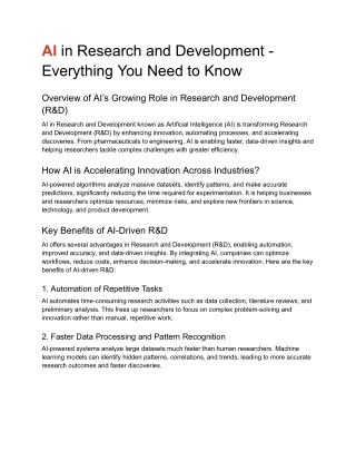 ai in research and development everything