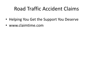 road traffic accident claims