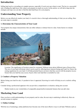 How to Find the Right Land Buyer for Your Property