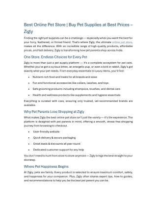 Best Online Pet Store Buy Pet Supplies at Best Prices – Zigly