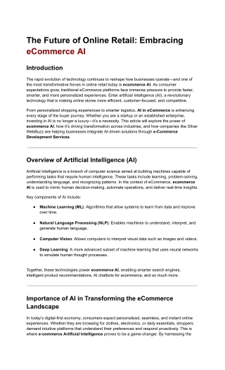 the future of online retail embracing ecommerce ai
