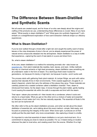 the difference between steam distilled