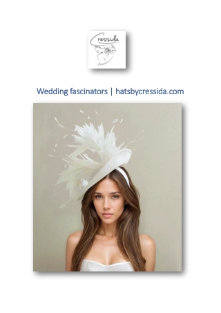 Wedding fascinators | hatsbycressida.com