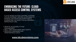 Embracing the Future Cloud-Based Access Control Systems