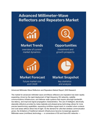 Advanced Millimeter-Wave Reflectors and Repeaters Market Report _ BIS Research