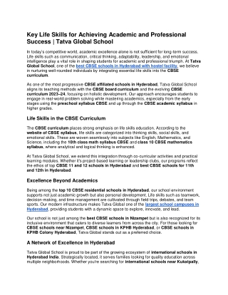 Key Life Skills for Achieving Academic and Professional Success | Tatva Global S