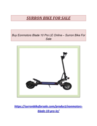 Buy Eonmotors Blade 10 Pro LE Online
