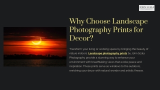 Why Choose Landscape Photography Prints for Decor