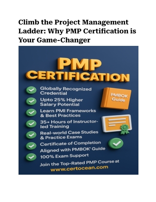 Climb the Project Management Ladder_ Why PMP Certification is Your Game-Changer