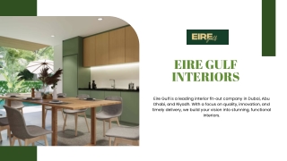Create Stunning Interior Fit Out Dubai with Our Experts