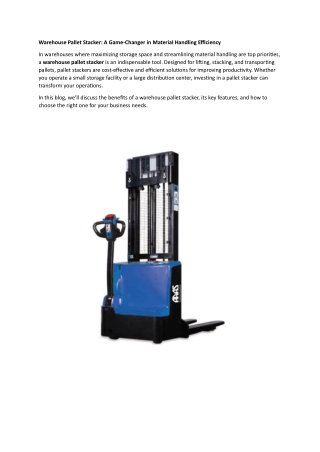 Reaching New Heights in Warehouse Efficiency with Reach Trucks