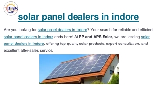 solar panel dealers in indore