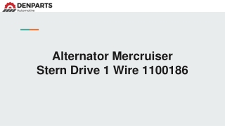 alternator mercruiser stern drive 1 wire 1100186