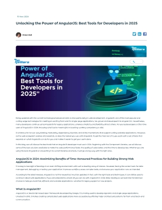2025's Ultimate Toolkit for AngularJS Application Builders