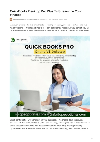 quickbooks desktop pro plus to streamline your