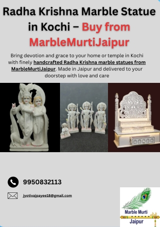 Radha Krishna Marble Statue in Kochi – Buy from MarbleMurtiJaipur