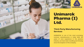 Third Party Manufacturing Services in India | Unimarck Pharma
