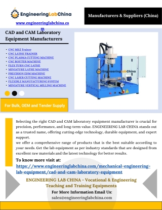 CAD and CAM Laboratory Equipment Manufacturers