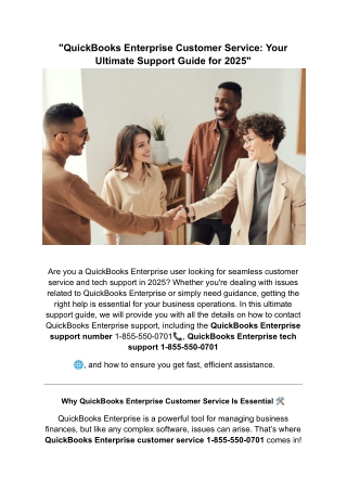 quickbooks enterprise customer service your