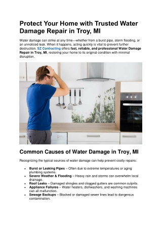 protect your home with trusted water damage
