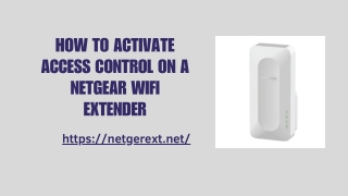 How to Activate Access Control on a Netgear WiFi Extender