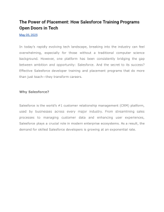 The Power of Placement_ How Salesforce Training Programs Open Doors in Tech
