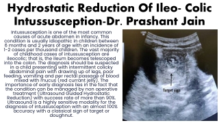 hydrostatic reduction of ileo colic intussusception dr prashant jain