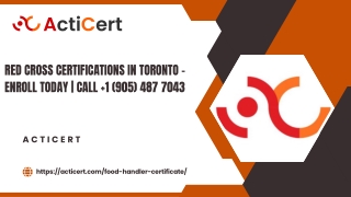 red cross certifications in toronto enroll today