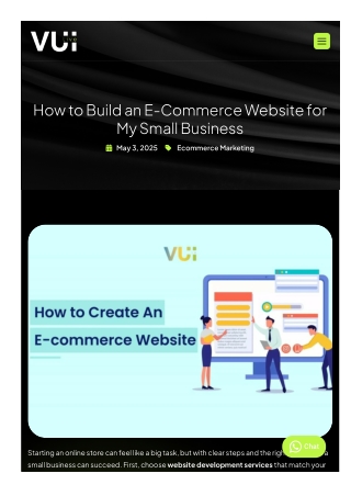 How to Build an E-Commerce Website for My Small Business