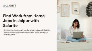 Find Work from Home Jobs in Jaipur with Salarite