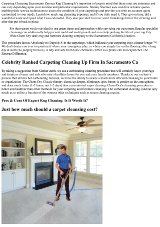 Carpet & Upholstery Cleansing In Sacramento & Elk Grove, Ca