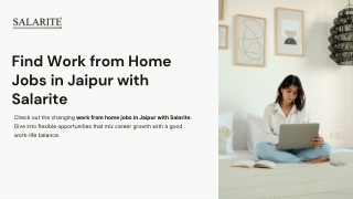 Find Work from Home Jobs in Jaipur with Salarite