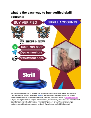 what is the easy way to buy verified skrill accounts