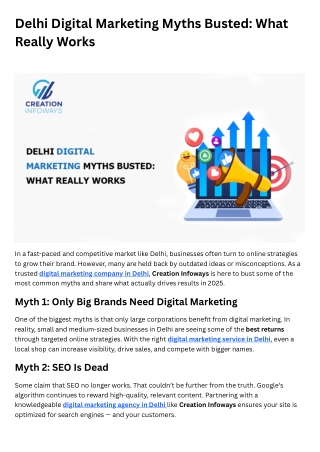 Delhi Digital Marketing Myths Busted: What Really Works