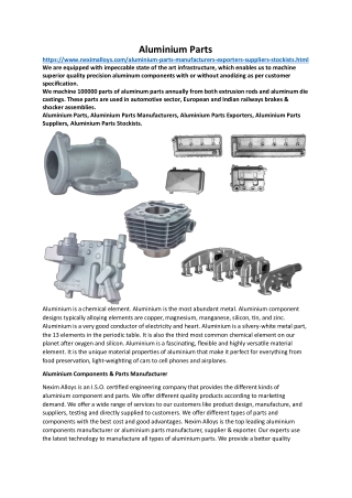 Aluminium Parts