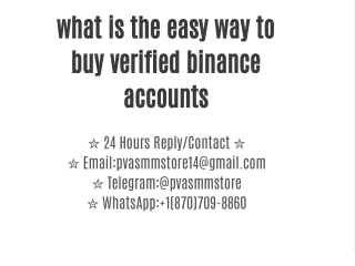 what is the easy way to buy verified binance accounts