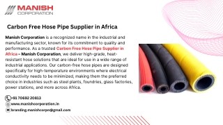 Carbon Free Hose Pipe Exporter in Africa