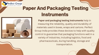 paper and packaging testing instruments