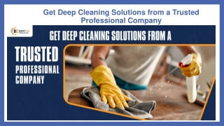 Get Deep Cleaning Solutions from a Trusted Professional Company