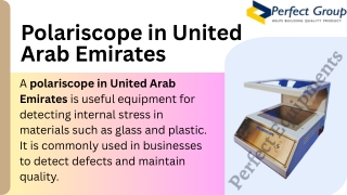 Polariscope in United Arab Emirates