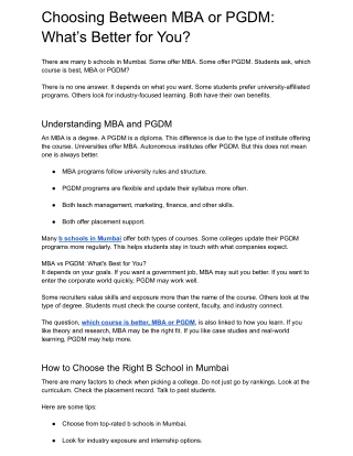 choosing between mba or pgdm what s better for you