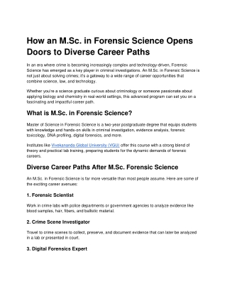M.Sc. in Forensic Science (2)