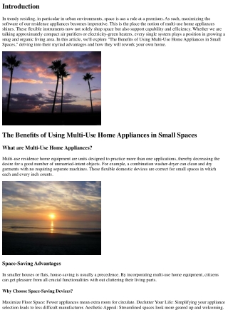 “The Benefits of Using Multi-Use Home Appliances in Small Spaces”