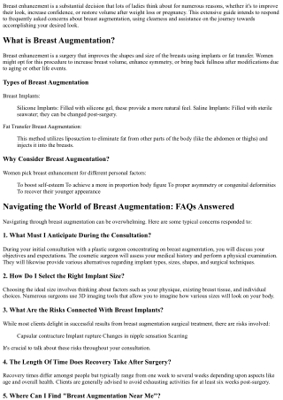 breast enhancement is a substantial decision that